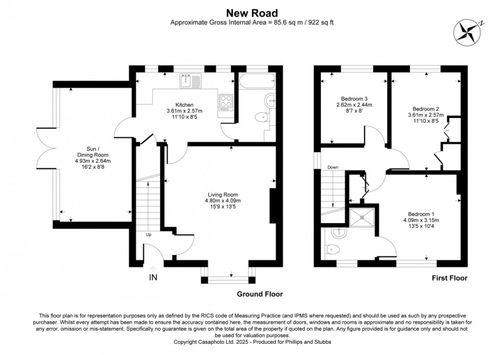 Floorplan for New Road, Rye, East Sussex TN31 7LS